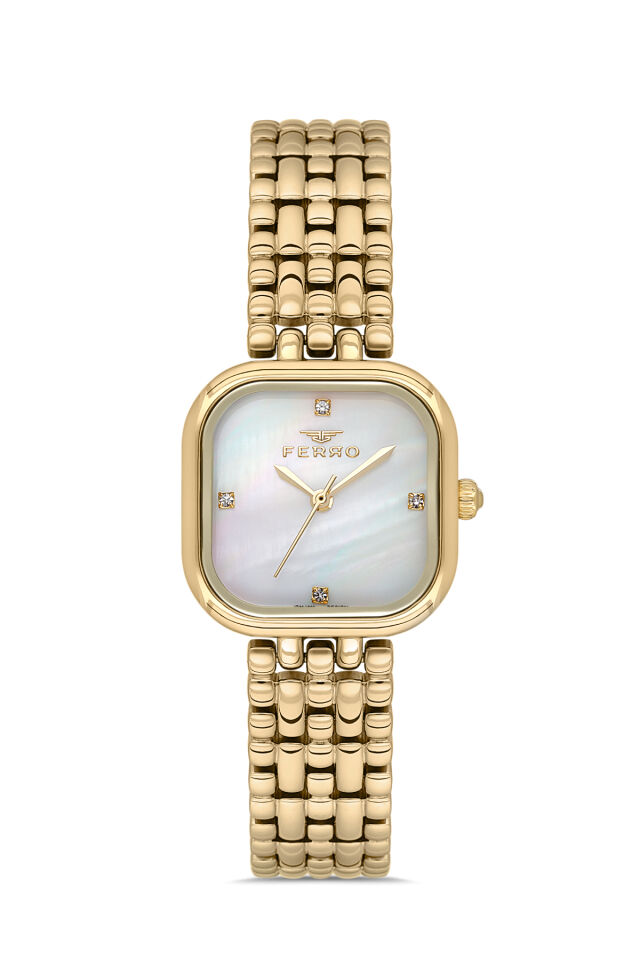Ferro FL40178A-B Quartz Çelik Sarı 26 mm Kadın Kol Saati