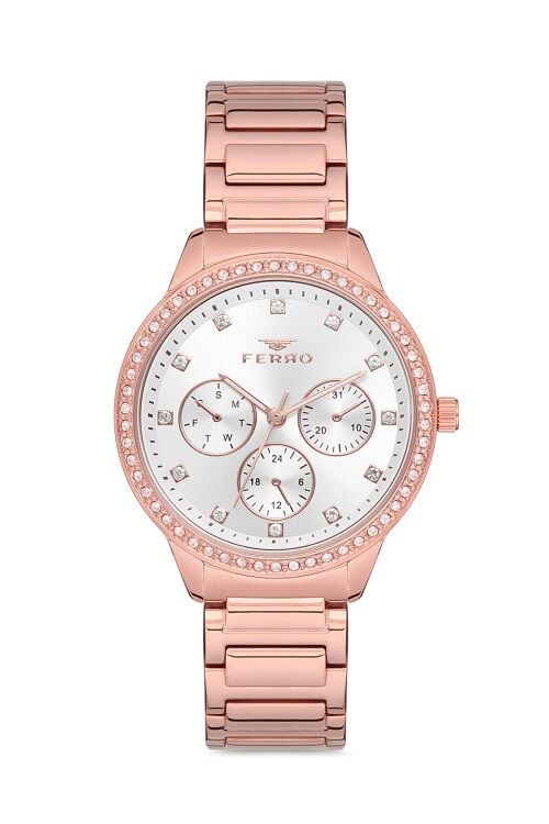 Ferro 36 mm Rose Çelik Kordon Kadın Kol Saati FM21077A-C FM21077A-C