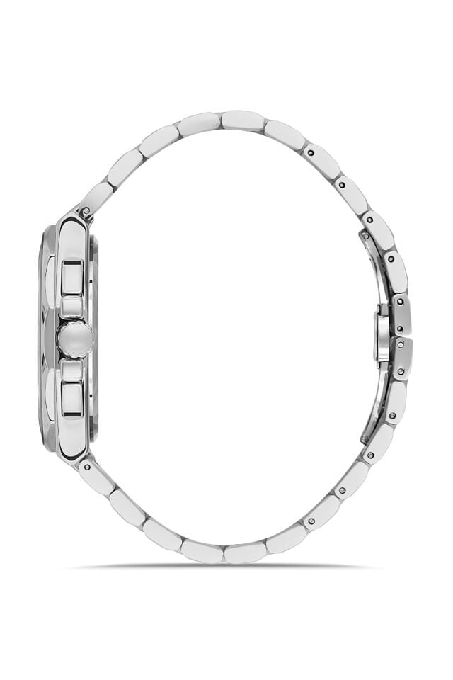 Ferro FM11650AWT-A Quartz Çelik Gri Beyaz Kadran 44 mm Erkek Kol Saati