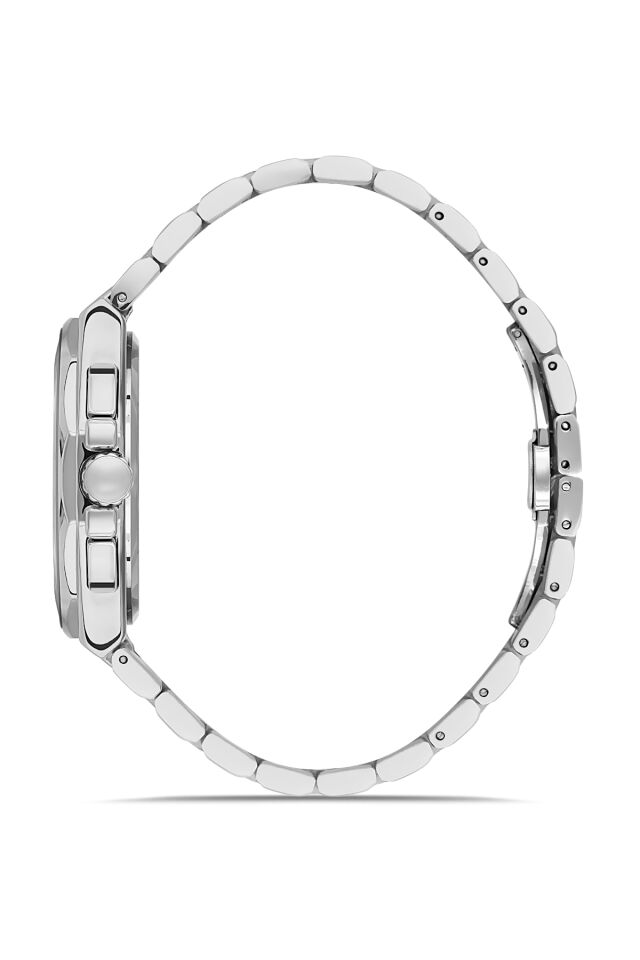 Ferro FM11650AWT-A Quartz Çelik Gri Beyaz Kadran 44 mm Erkek Kol Saati