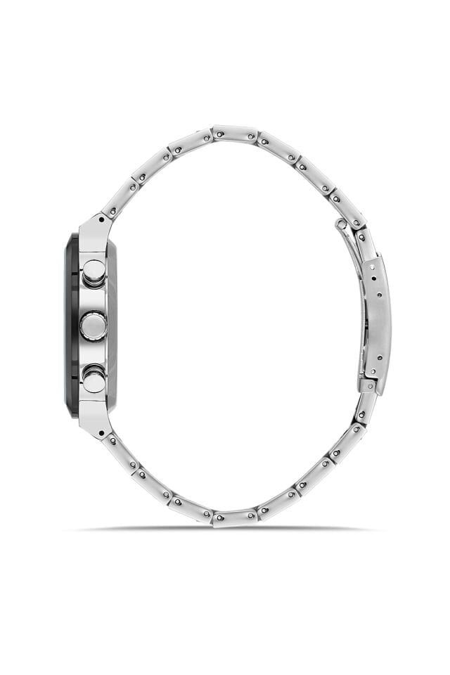 Ferro Gümüş Çelik Kordon Erkek Kol Saati FM11568AWT-J Fonksiyonları Aktif 3 ATM Su Geçirmez