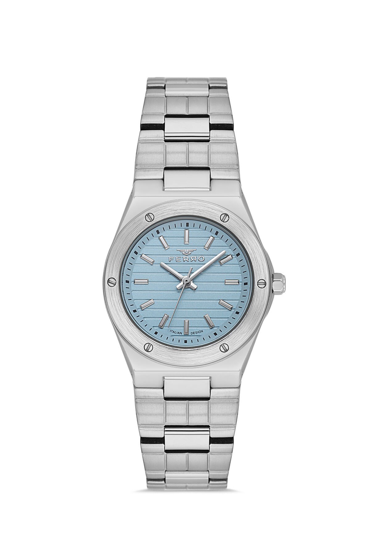 Ferro Gümüş Çelik Kordon Kadın Kol Saati FL21643AWT-A15 3ATM Su Geçirmez 2 Yıl Garantili HediyePaket