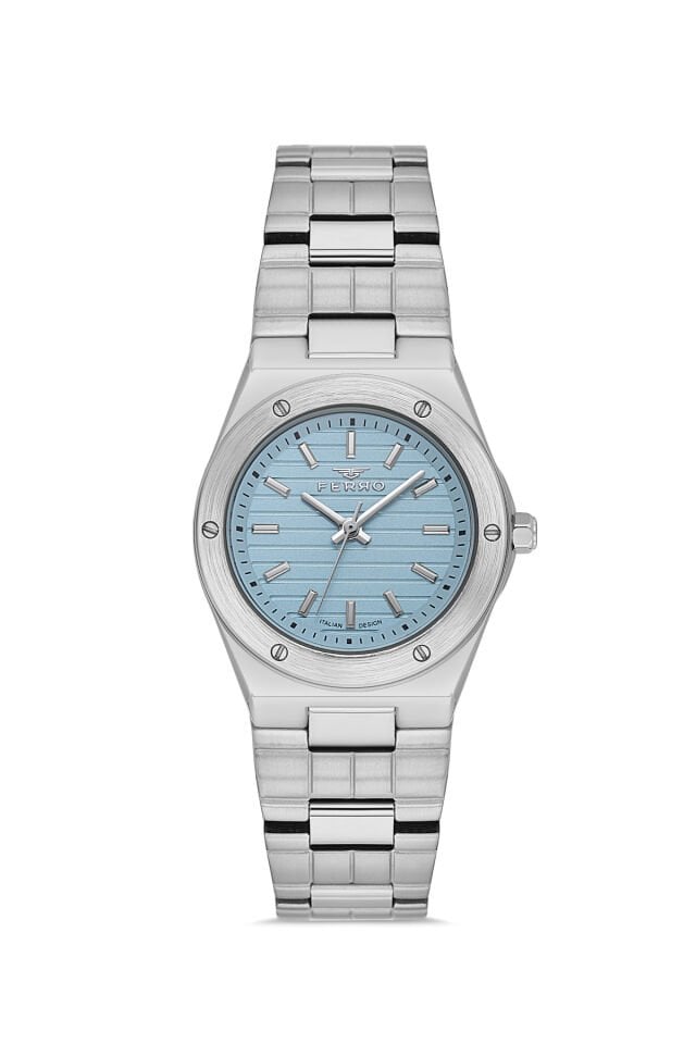 Ferro Gümüş Çelik Kordon Kadın Kol Saati FL21643AWT-A15 3ATM Su Geçirmez 2 Yıl Garantili HediyePaket