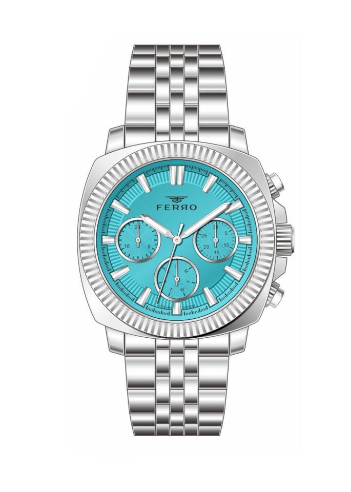 Ferro Gümüş Çelik Kordon Erkek Kol Saati FM11627A-A15 Fonksiyonları Aktif 3 ATM Su Geçirmez