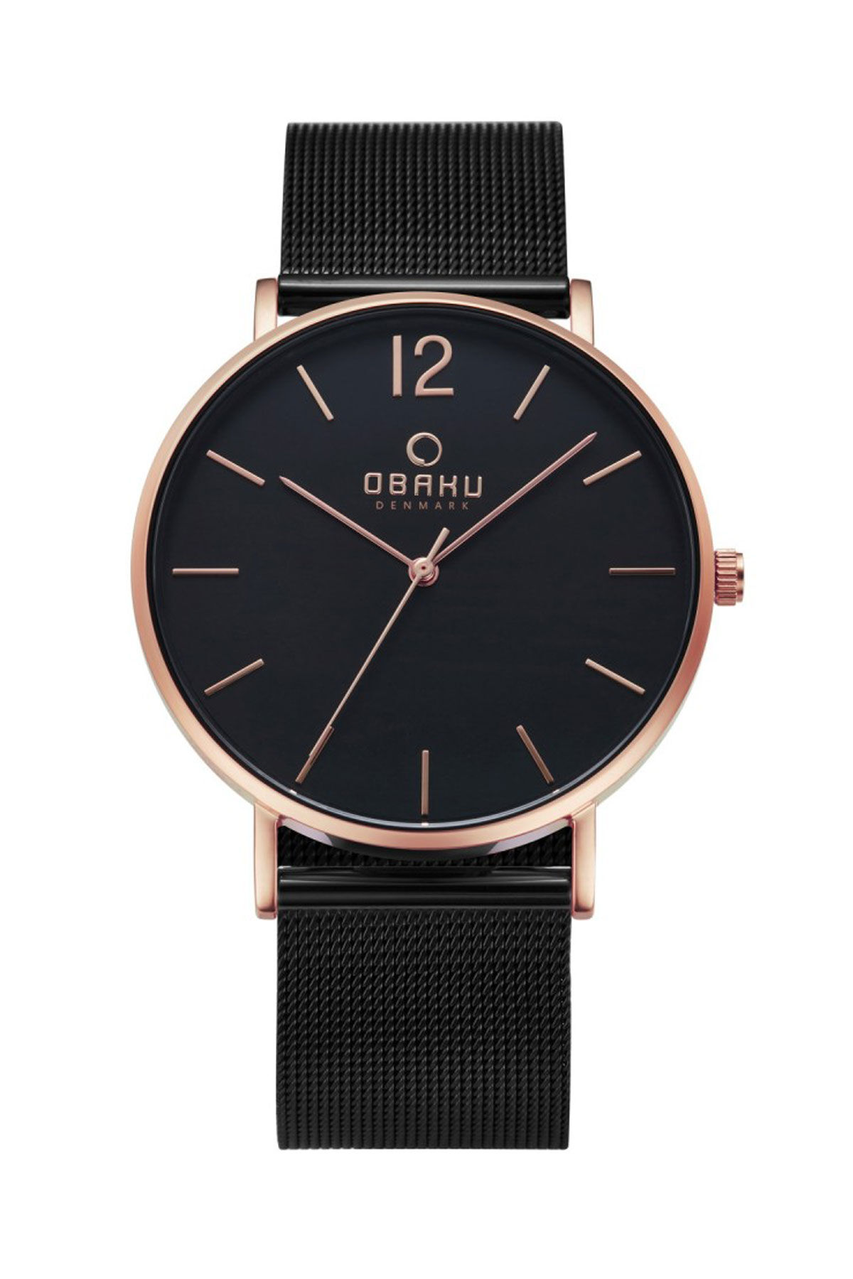 Obaku Denmark V197GXVBMB Quartz Hasır Siyah 40 mm Erkek Kol Saati