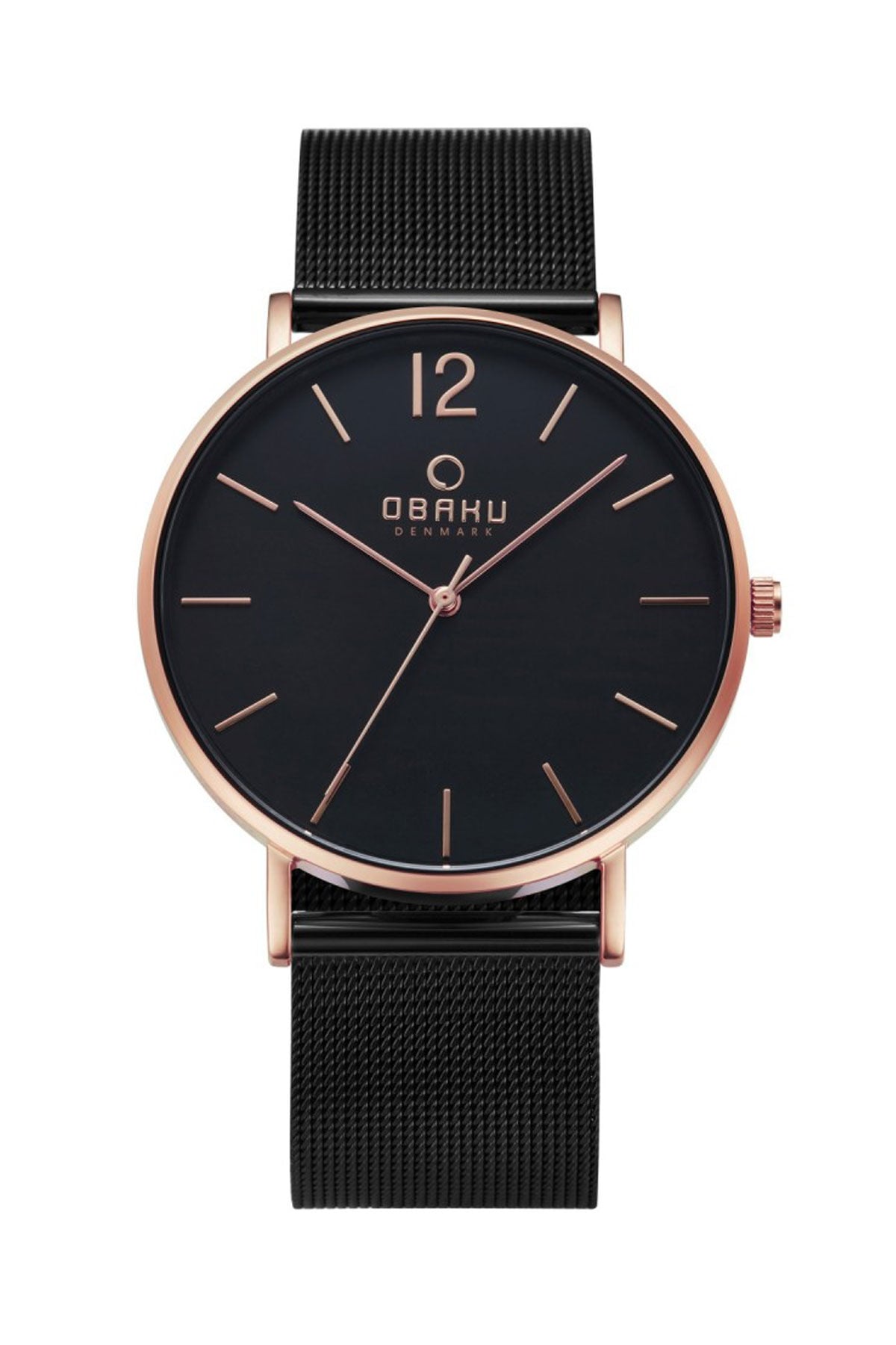 Obaku Denmark V197GXVBMB Quartz Hasır Siyah 40 mm Erkek Kol Saati