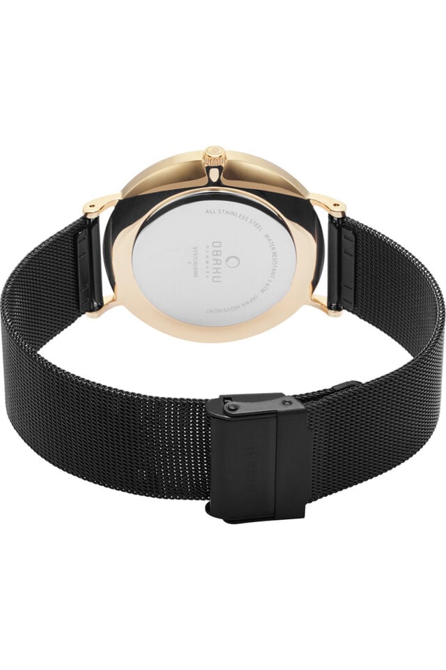 Obaku Denmark V197GXVBMB Quartz Hasır Siyah 40 mm Erkek Kol Saati