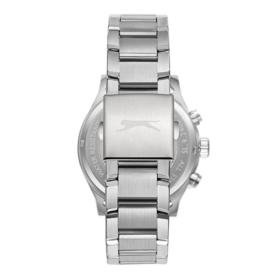 Slazenger SL.09.2400.2.02 Quartz Çelik Gri Lacivert Kadran 44 mm Erkek Kol Saati