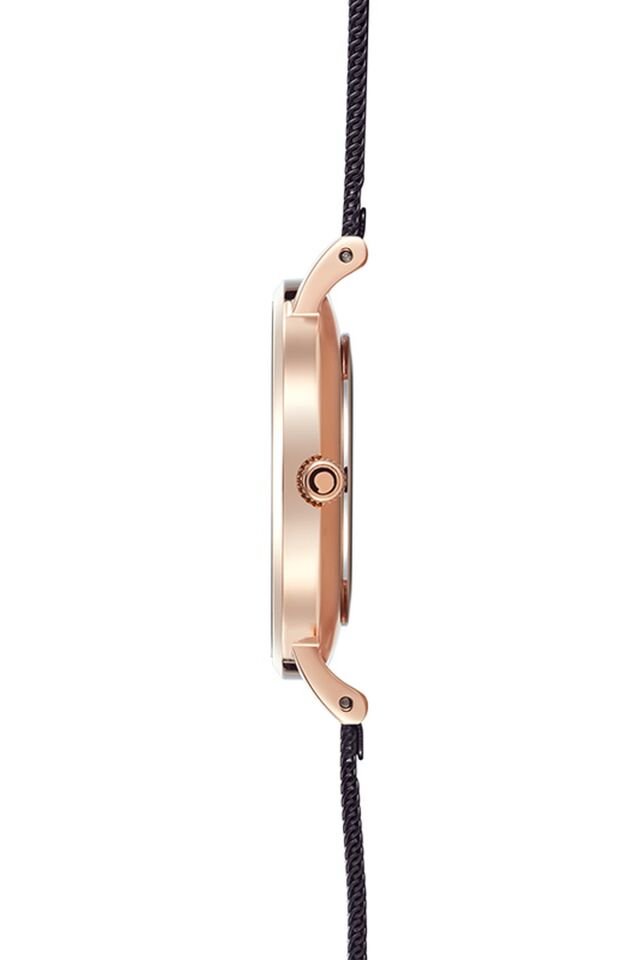 Obaku Denmark V197LXVNMN Quartz Hasır Siyah Kahverengi Kadran 32 mm Kadın Kol Saati