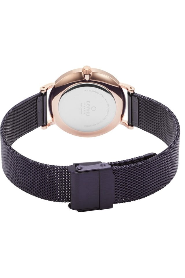 Obaku Denmark V197LXVNMN Quartz Hasır Siyah Kahverengi Kadran 32 mm Kadın Kol Saati