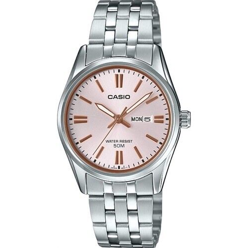 Casio LTP-1335D-4AVDF Quartz Çelik Gri Pembe Kadran 34 mm Kadın Kol Saati