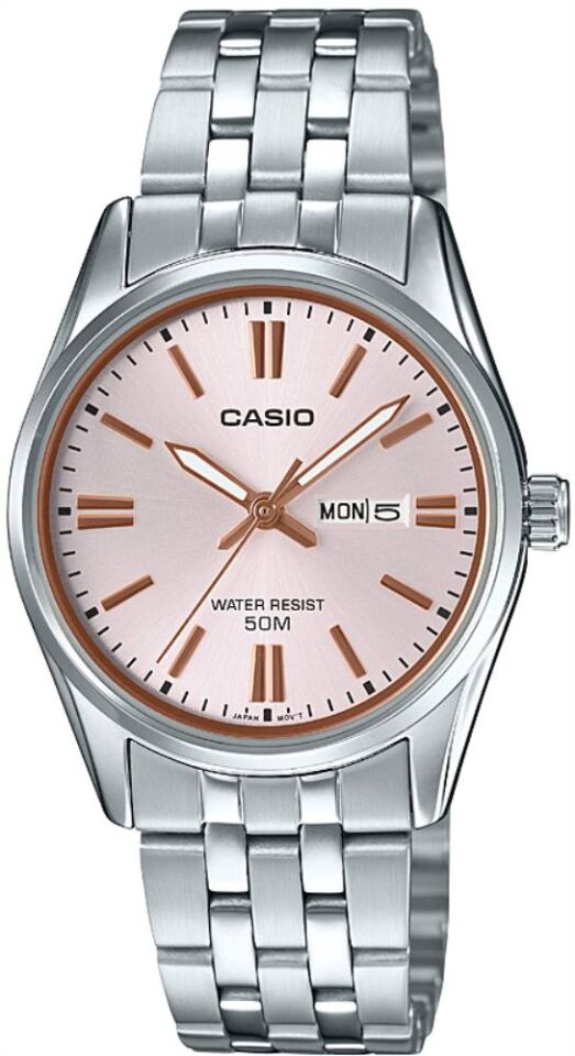 Casio LTP-1335D-4AVDF Quartz Çelik Gri Pembe Kadran 34 mm Kadın Kol Saati