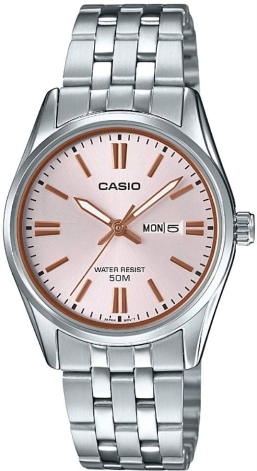 Casio LTP-1335D-4AVDF Quartz Çelik Gri Pembe Kadran 34 mm Kadın Kol Saati