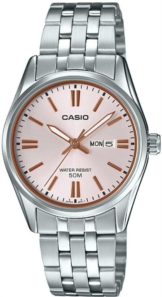 Casio LTP-1335D-4AVDF Quartz Çelik Gri Pembe Kadran 34 mm Kadın Kol Saati