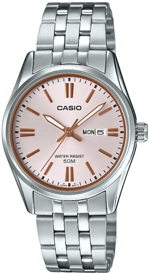 Casio LTP-1335D-4AVDF Quartz Çelik Gri Pembe Kadran 34 mm Kadın Kol Saati