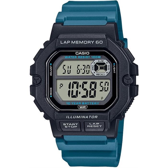Casio WS-1400H-3AVDF Silikon Mavi 47 mm Erkek Kol Saati