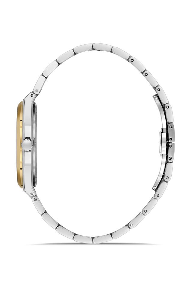 Ferro Sarı ve Gümüş Çelik Kordon Erkek Kol Saati FM11630AWT-D3 Fonksiyonları Aktif 3 ATM Su Geçirmez