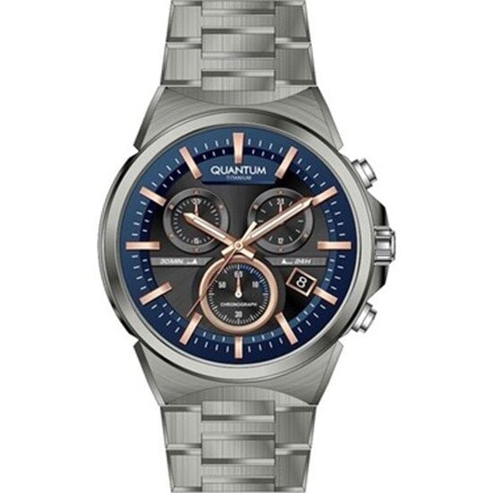 Quantum TTG986.050 Quartz Çelik Gri Füme Kadran 45 mm Erkek Saat