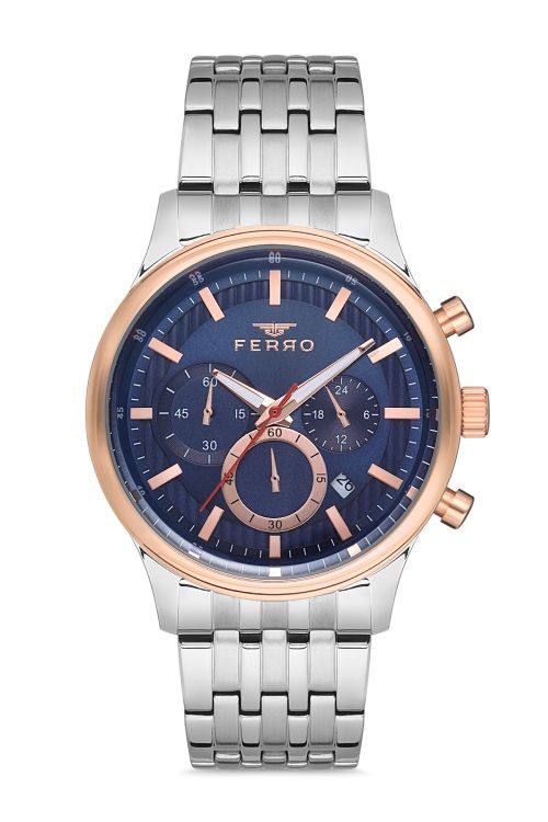Ferro Gümüş Çelik Kordon Erkek Kol Saati FM40089A-02 FM40089A-02