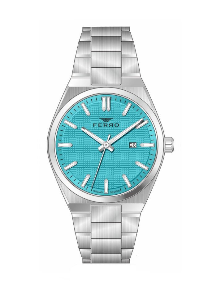 Ferro Gümüş Çelik Kordon Erkek Kol Saati FM11630AWT-A15 Fonksiyonları Aktif 3 ATM Su Geçirmez