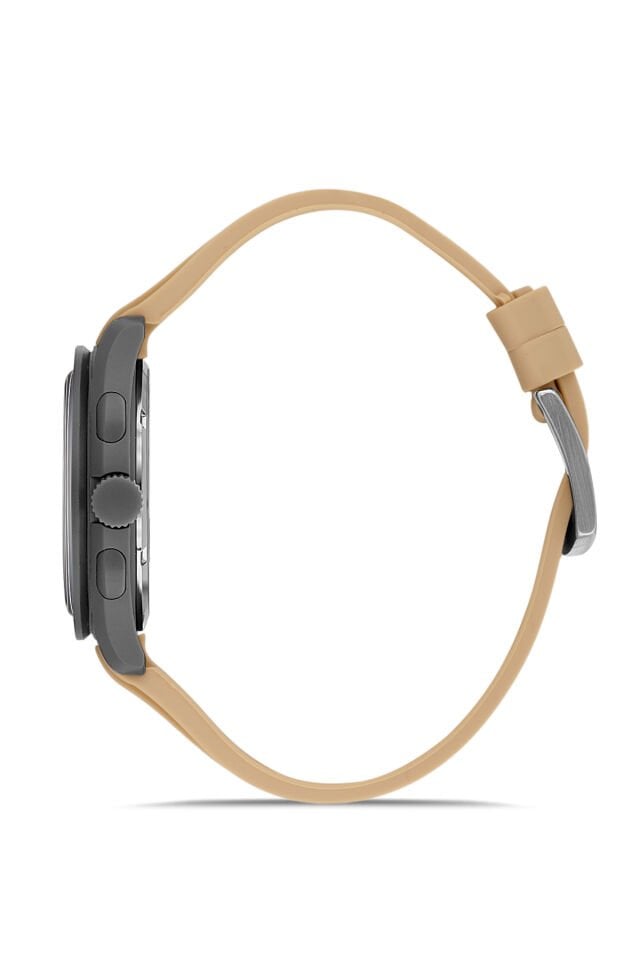 Ferro Kahverengi Silikon Kordon Kol Saati FM11401D-X Fonksiyonları Aktif 3ATM Su Geçirmez