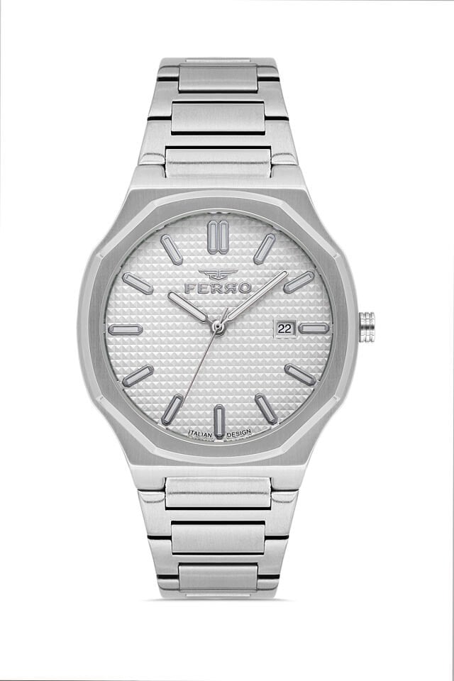 Ferro Gümüş Çelik Kordon Erkek Kol Saati FM40151A-A