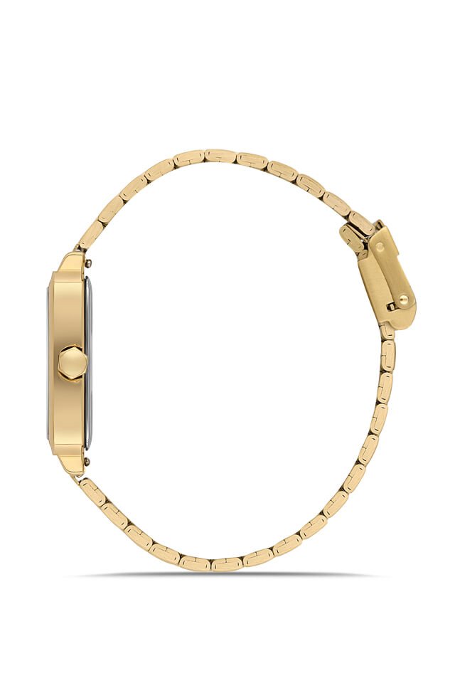 Ferro Gümüş Çelik ve Siyah Deri Kordon Hediyeli Kadın Kol Saati FL21626AWT-B