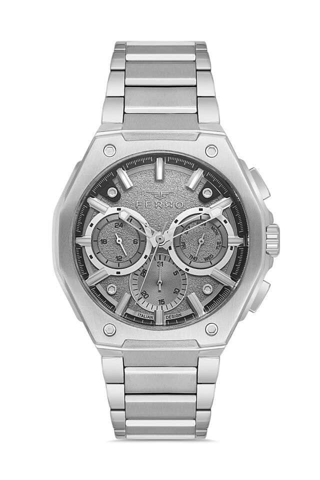 Ferro FM43023AWT-A4 Quartz Çelik Gri Tüm Fonksiyonları  Aktif 42 mm Erkek Kol Saati