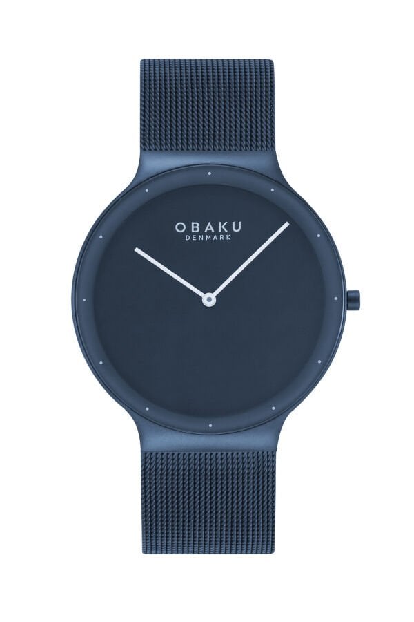 Obaku Denmark V307GXLLML Quartz Hasır Lacivert Safir Cam 40 mm Erkek Kol Saati
