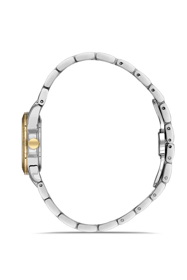 Ferro FL43030A-D6 Quartz Çelik Altın/Gri Yeşil Kadran 26 mm Kadın Kol Saati