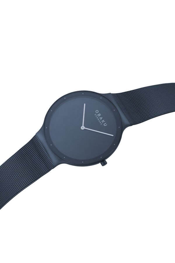 Obaku Denmark V307GXLLML Quartz Hasır Lacivert Safir Cam 40 mm Erkek Kol Saati