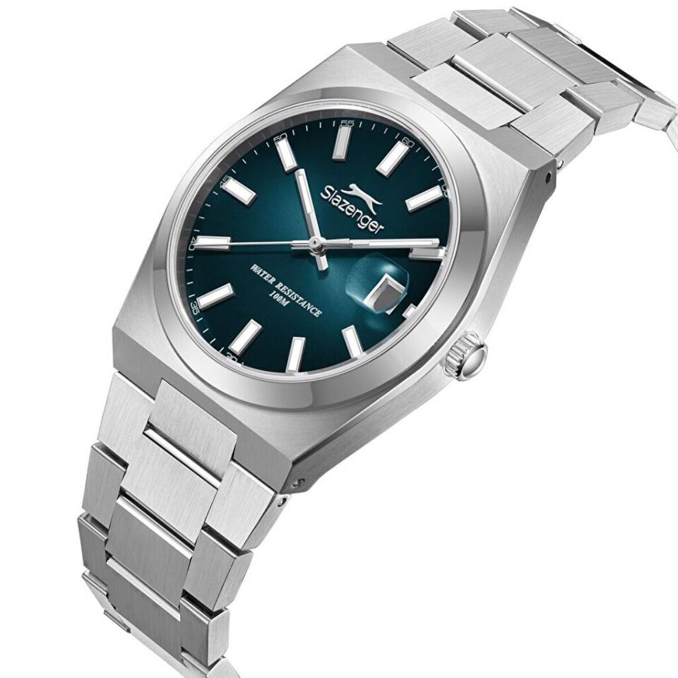 Slazenger SL.09.2636.1.390 Quartz Çelik Gri Lacivert Kadran 10 ATM 40 mm Erkek Kol Saati