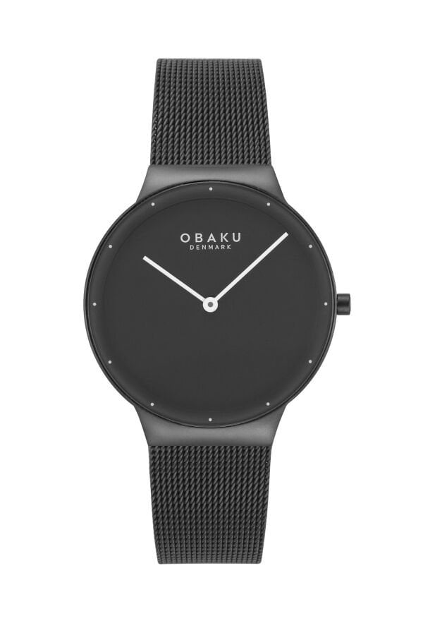 Obaku Denmark V307LXBBMB Quartz Hasır Siyah Safir Cam 34 mm Kadın Kol Saati