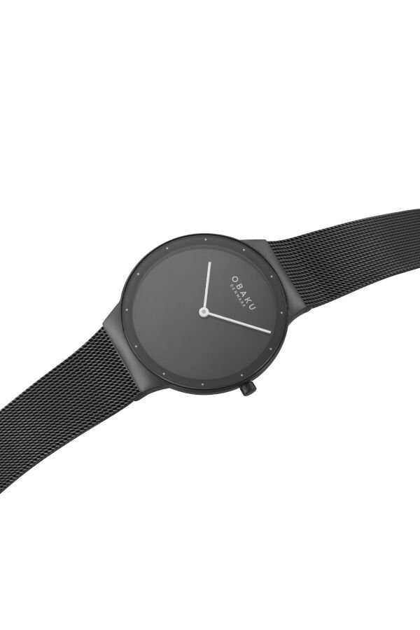 Obaku Denmark V307LXBBMB Quartz Hasır Siyah Safir Cam 34 mm Kadın Kol Saati