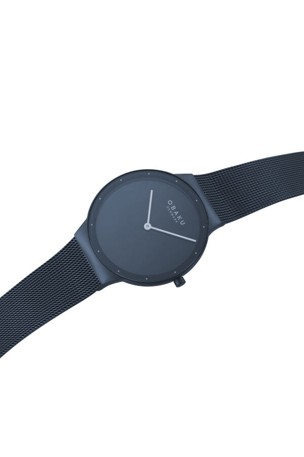 Obaku Denmark V307LXLLML Quartz Çelik Hasır Lacivert 34 mm Kadın Kol Saati