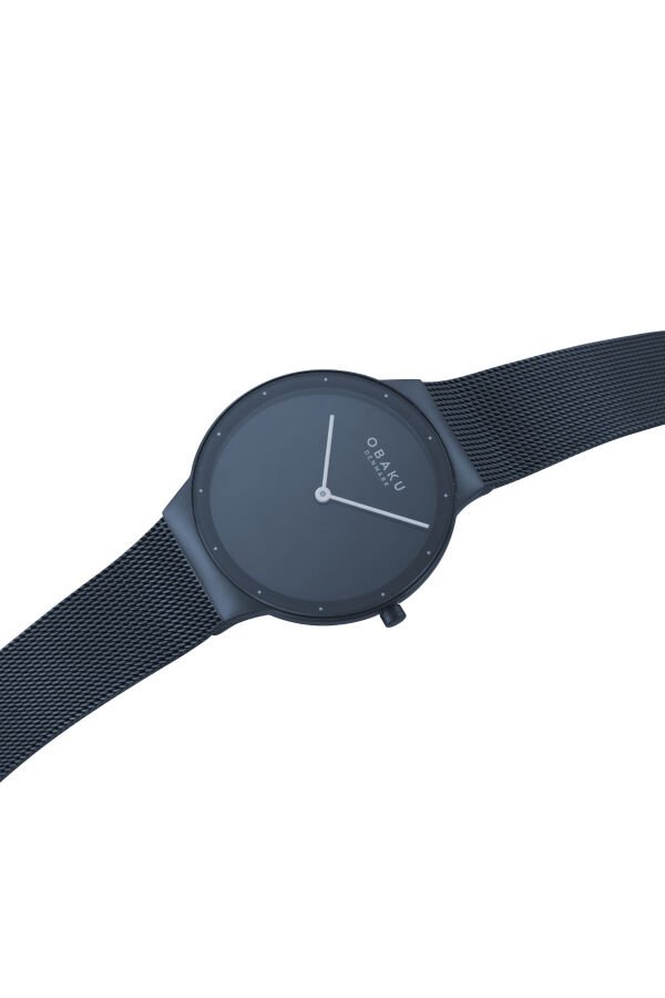 Obaku Denmark V307LXLLML Quartz Çelik Hasır Lacivert 34 mm Kadın Kol Saati