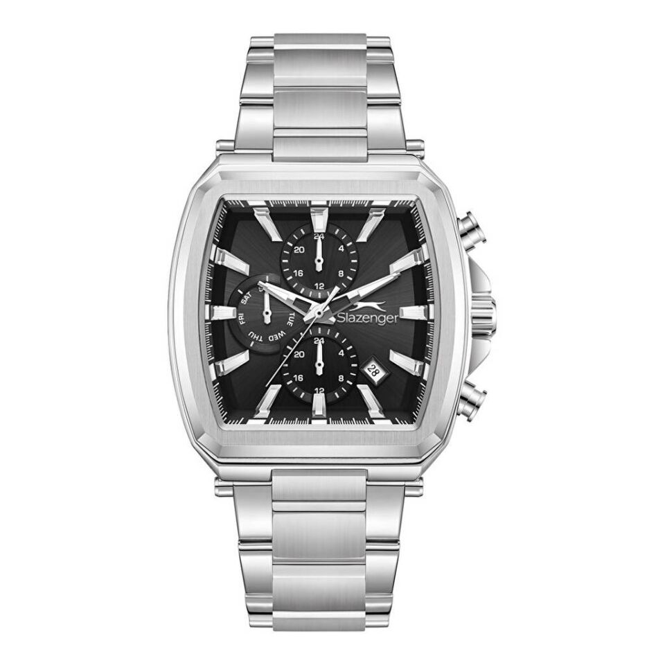Slazenger SL.09.2650.2.350 Quartz Çelik Gri Siyah Kadran 10 ATM 42 mm Erkek Kol Saati