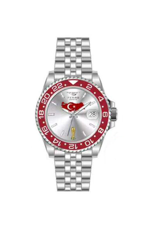 FM44003A-TR Quartz Çelik Gri 40 mm Dünya Kupasına Özel Erkek Kol Saati