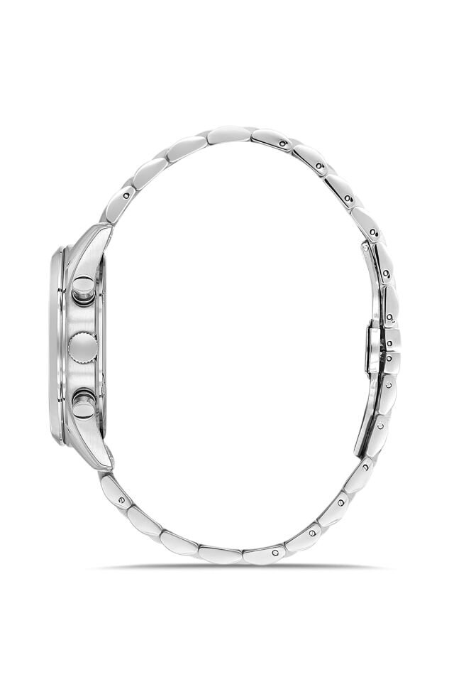 Ferro Gümüş Çelik Kordon Erkek Kol Saati FM40152A-A3 Tüm Fonksiyonlar Aktif 3 ATM Su Geçirmez