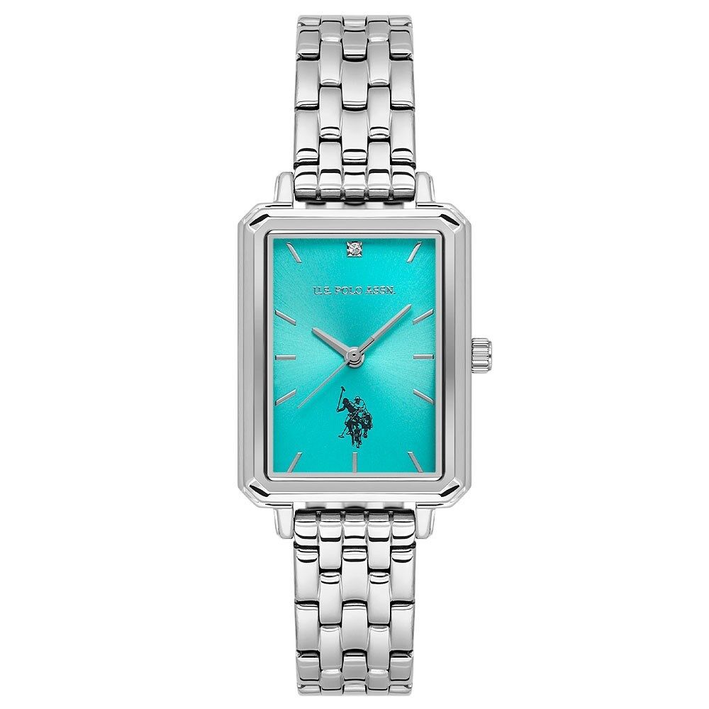 U.s. Polo Assn. USPA2082-02 Quartz Çelik Gri Turkuaz Kadran 23.2 mmx36.3mm Kadın Kol Saati