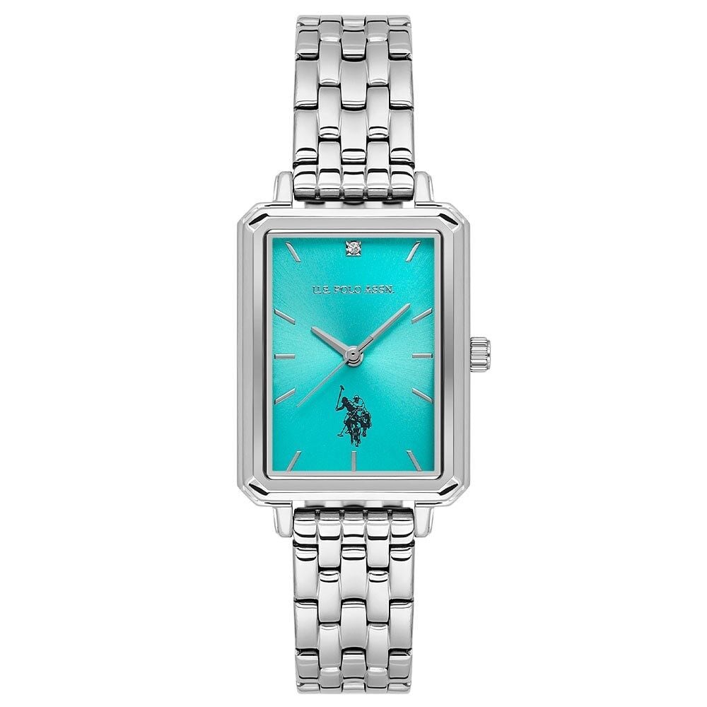 U.s. Polo Assn. USPA2082-02 Quartz Çelik Gri Turkuaz Kadran 23.2 mmx36.3mm Kadın Kol Saati