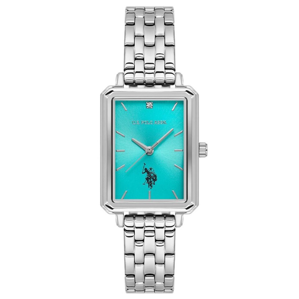 U.s. Polo Assn. USPA2082-02 Quartz Çelik Gri Turkuaz Kadran 23.2 mmx36.3mm Kadın Kol Saati