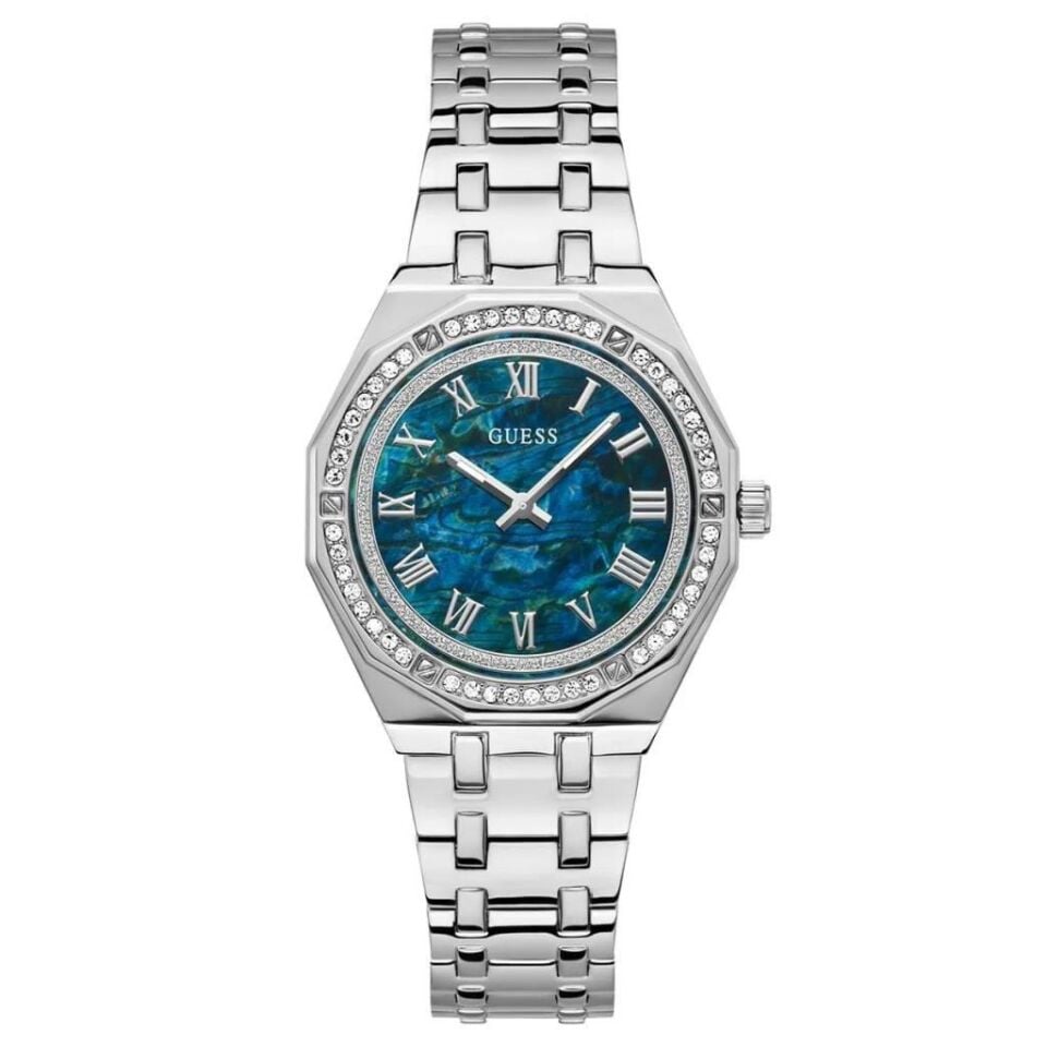 Guess GUGW0770L1 Quartz Çelik Gri Mavi Kadran 36 mm Kadın Kol Saati