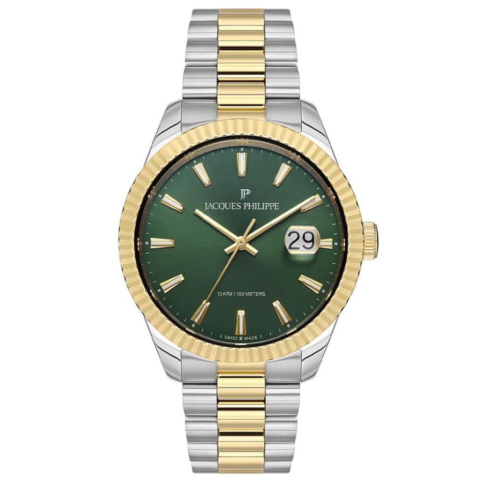 Jacques Philippe JPQGS2373X8 41 mm Altın Rengi / Metalik Gri Erkek Kol Saati