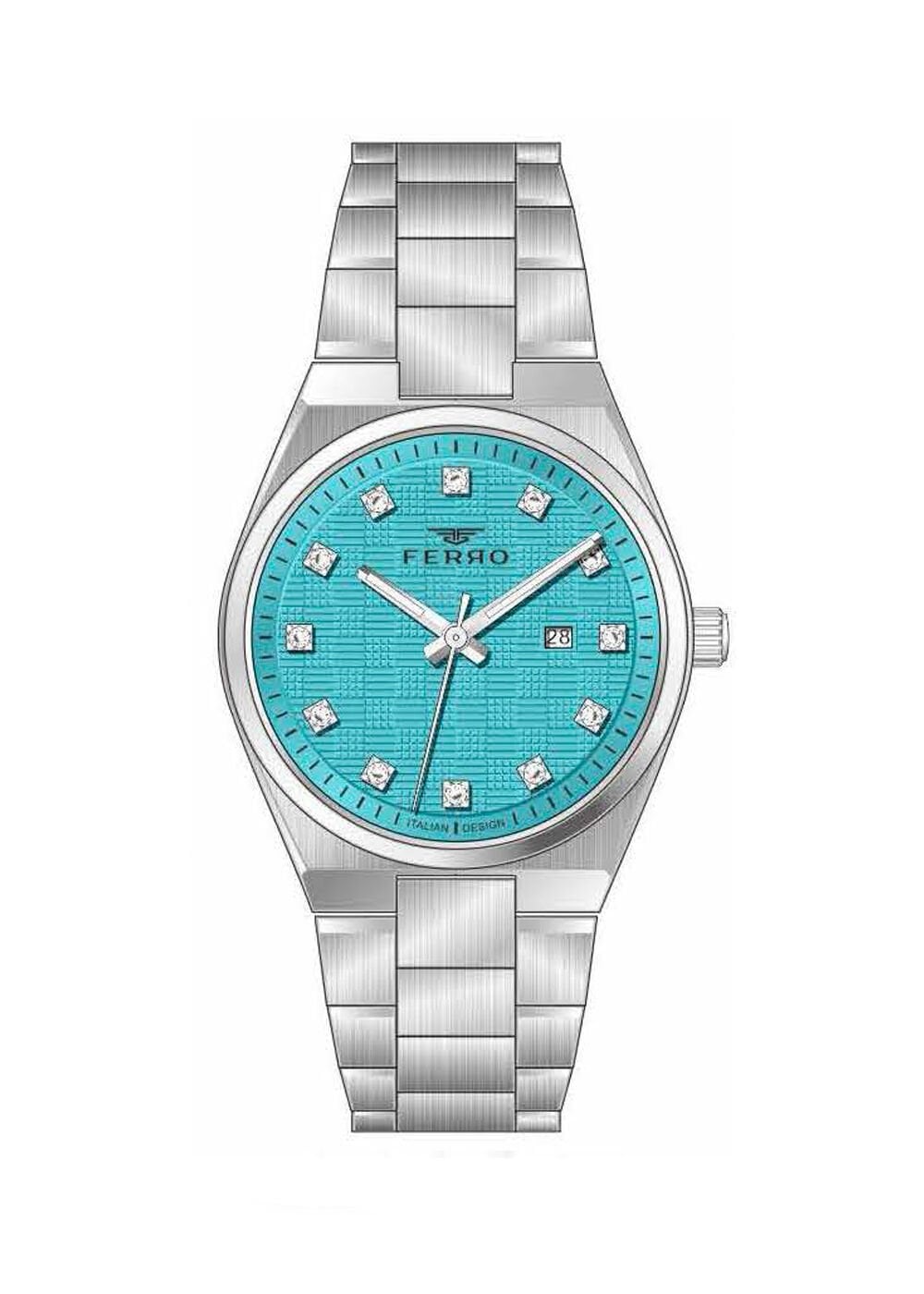 Ferro Gümüş Çelik Kordon Kadın Kol Saati FL21631A-A15 3ATM Su Geçirmez 2 Yıl Garantili HediyePaket