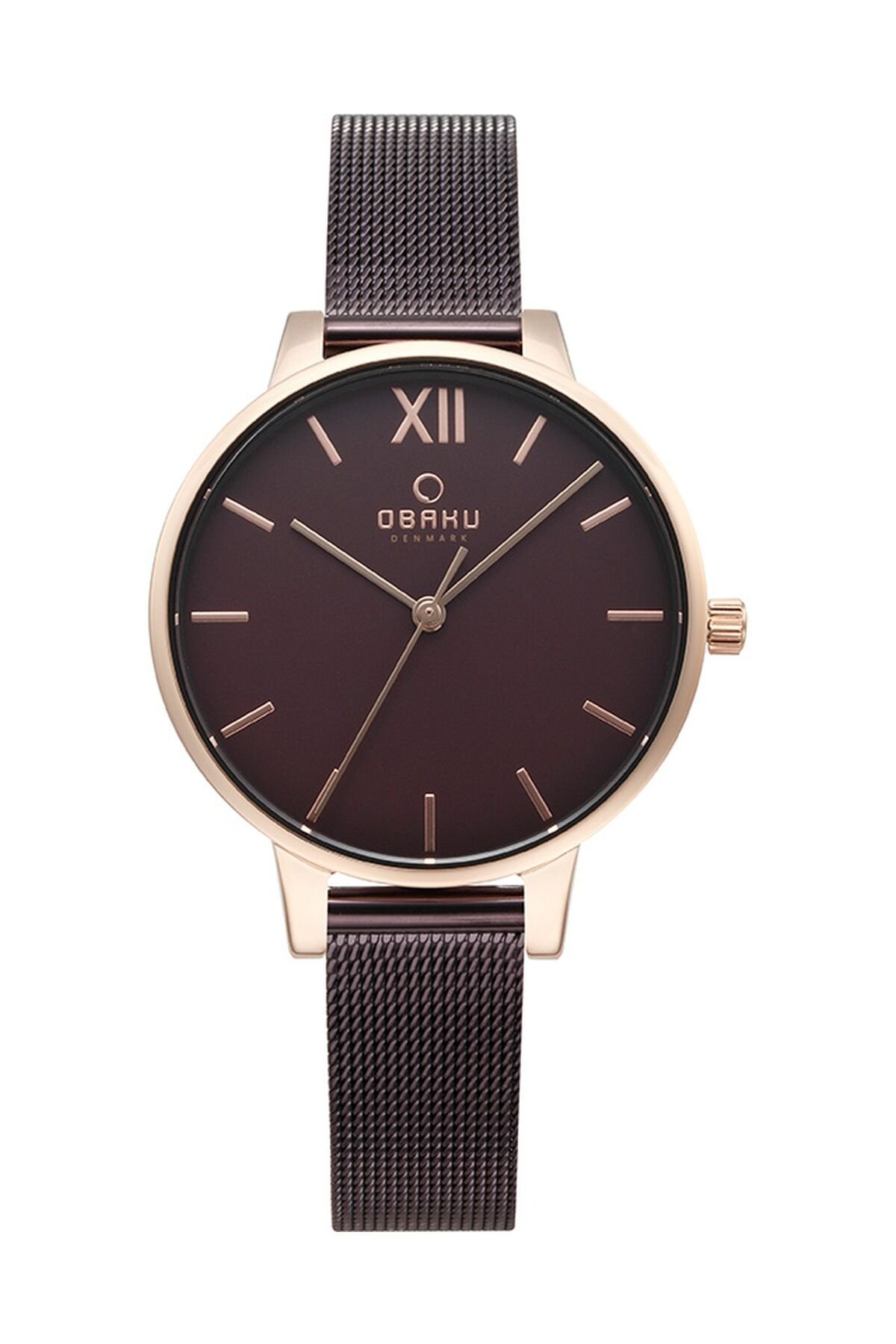 Obaku Denmark V209LXVNMN Quartz Hasır Kahverengi 34 mm Kadın Kol Saati