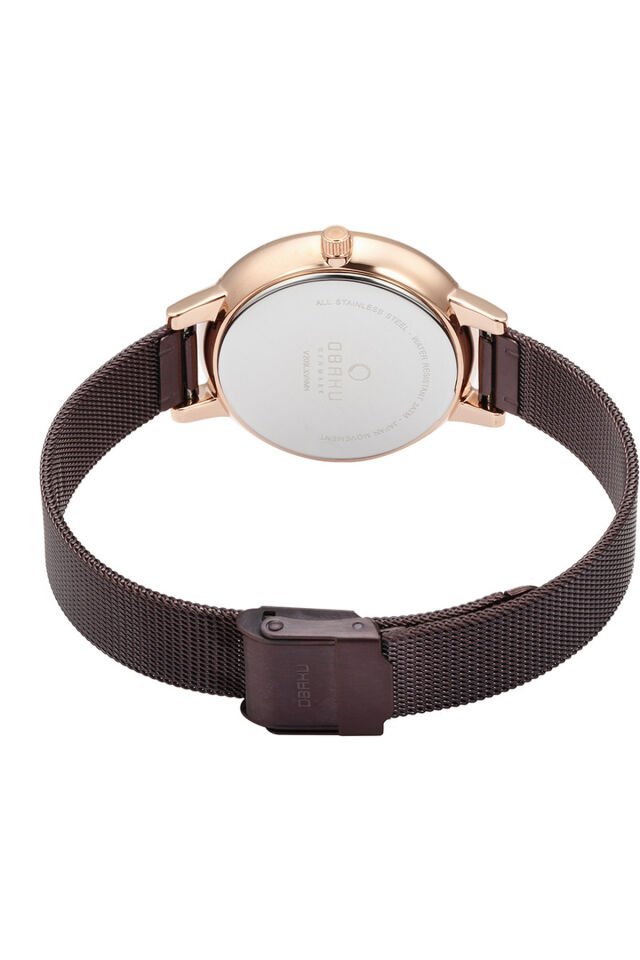 Obaku Denmark V209LXVNMN Quartz Hasır Kahverengi 34 mm Kadın Kol Saati