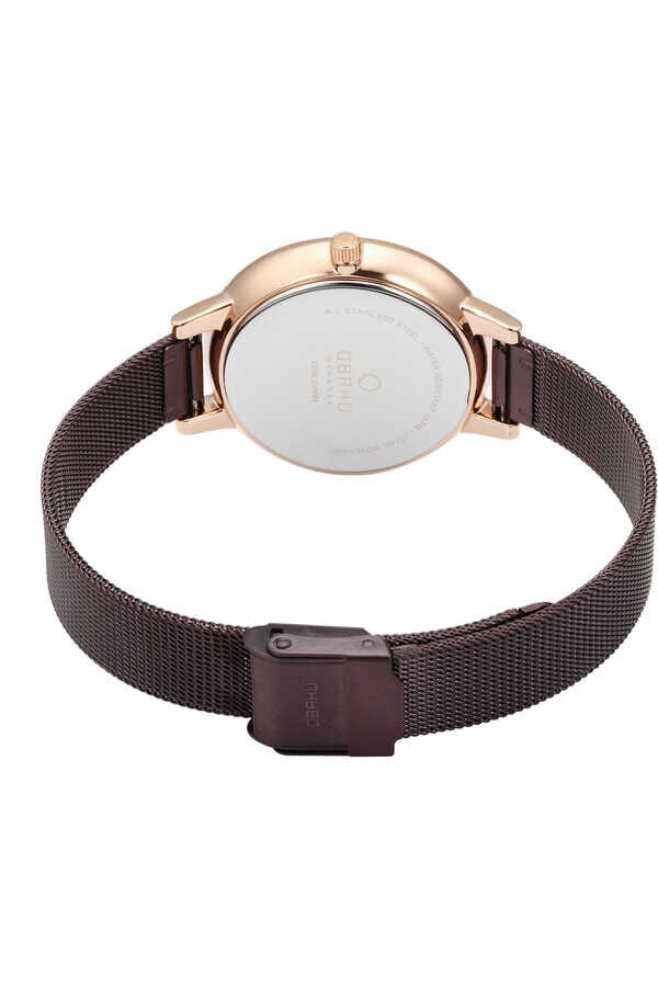 Obaku Denmark V209LXVNMN Quartz Hasır Kahverengi 34 mm Kadın Kol Saati