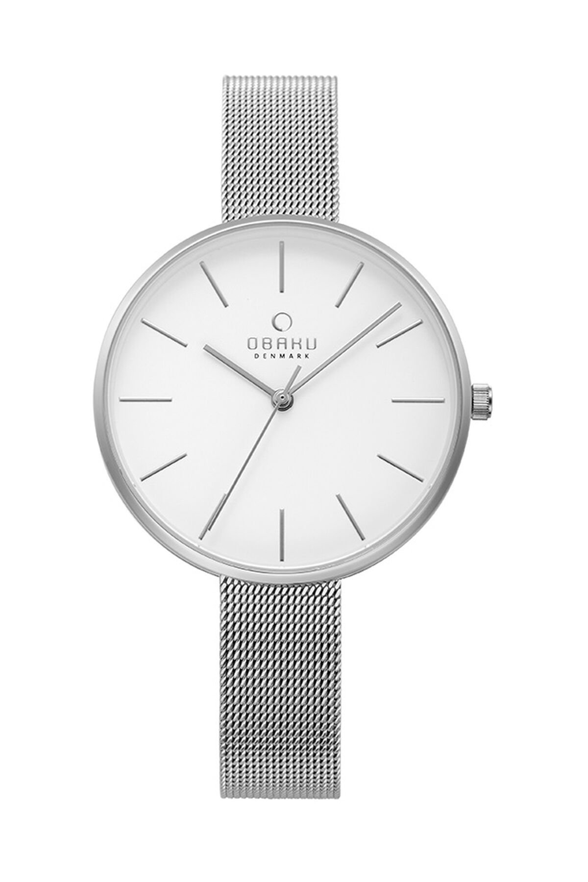 Obaku Denmark V211LXCIMC Quartz Hasır Gri Beyaz Kadran 36 mm Kadın Kol Saati