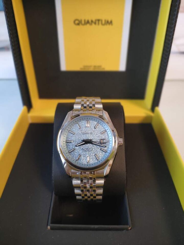 Quantum QMG1251B.300 Otomatik Çelik Gri Safir 10 ATM 41 mm Erkek Kol Saati